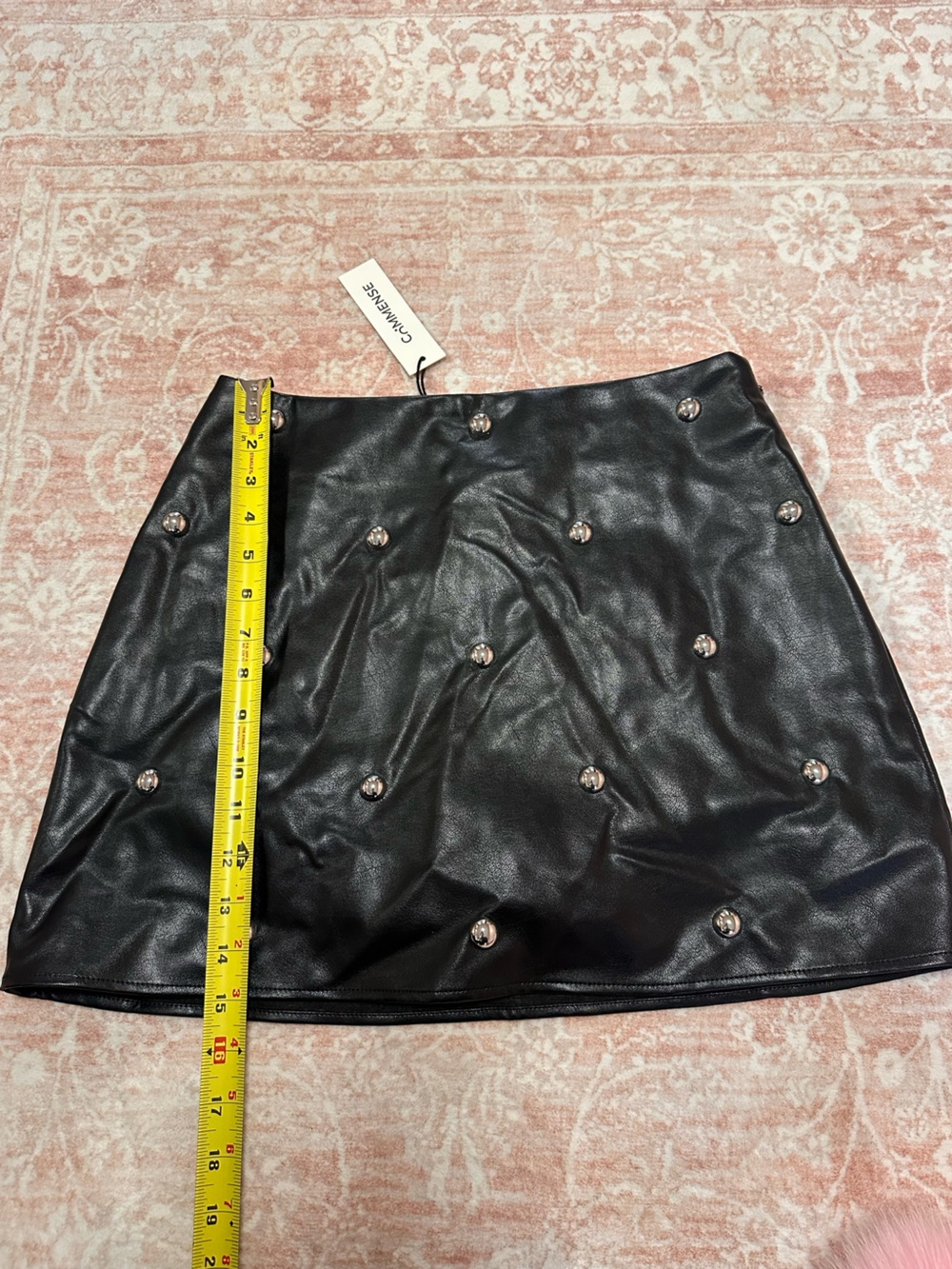 NWT 🖤 Commense Leather Studded Skort - Picture 10 of 10